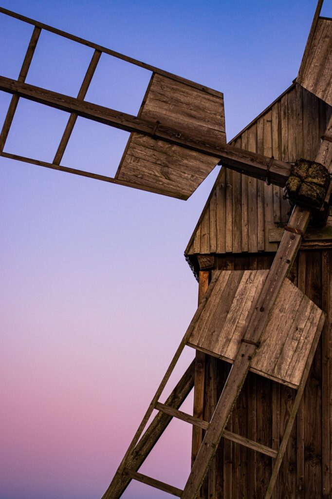 windmill, wood, sunset-4668419.jpg